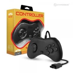 Sega SAT Controller (3rd) - Saturn Classic Style - NEW - Cirka Hyperkin - Black