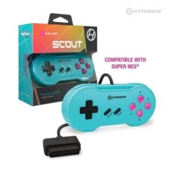 NINTENDO SNES Controller (3rd) Scout Premium - Hyperkin - Hyper Beach - Teal Pink - NEW