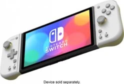NINTENDO NS Joycons (3rd) - Split Pad Compact Style Controllers HORI - Gray & Yellow - NEW