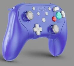GC Wii WiiU NS PC - Wireless Controller (3rd) NEW - Battler GC - Retrofighters - Gamecube - Standard Gamecube Dual Analog Layout - Purple Indigo - NEW